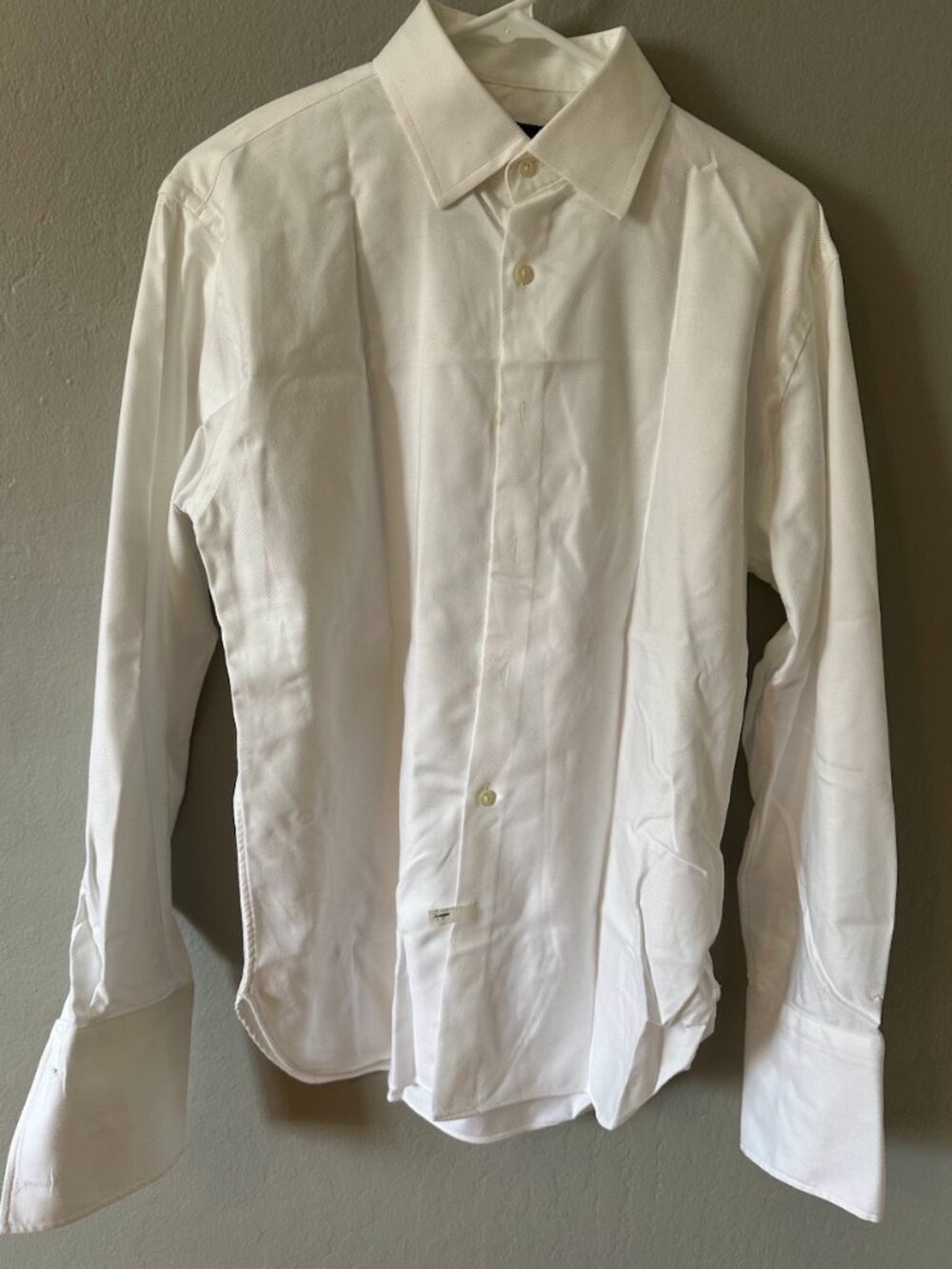 Borletto White French Cuff Dress Shirt 15 32/33 Formal Wedding